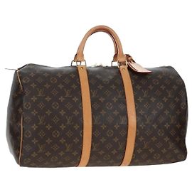 LOUIS VUITTON Monogram Keepall 50 Boston Bag M41426 LV Auth 205367V Monograma