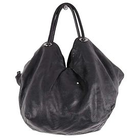 Bolsa de ombro Sonia Rykiel em couro preto Preto