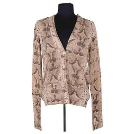 Cardigã de lã castanho Yves Saint Laurent Marrom