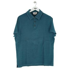 Polo Hermès azul de algodão Azul