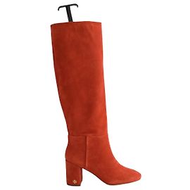 Stivali Tory Burch in camoscio marrone taglia 36 Marrone