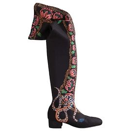 Autre Marque Botas La DoubleJ de tela negra Negro