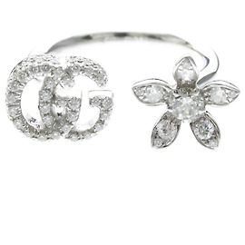 Gucci Flora Diamantring aus 18K Weißgold Silber