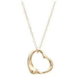 Autre Marque Tiffany Open Heart Necklace in Pink Gold Golden