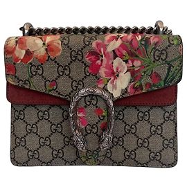 Sac Mini Gucci Dionysus GG Supreme Bloom Rose Blanc Rouge Vert Monogramme