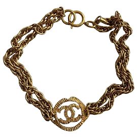 Collana a catena Chanel CC Logo D'oro