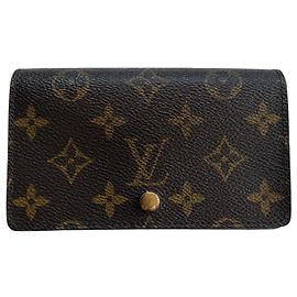 Cartera Zippy de lona Monogram Louis Vuitton Castaño Monograma