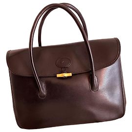 Longchamp Le Roseau Leather Handbag - Black Black
