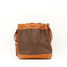 Céline Celine Macadam Bucket Bag Braun