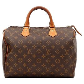 Bolso Louis Vuitton Speedy 30 Monogram Canvas Castaño Monograma