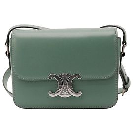 Céline Borsa a tracolla Celine Triomphe in pelle verde Verde