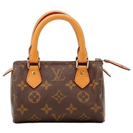 Louis Vuitton Speedy Nano Monogram Canvas Handbag Brown Monogram