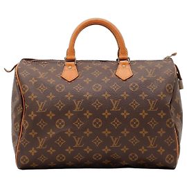 Louis Vuitton Speedy 30 Monogram Canvas Handbag Brown Monogram