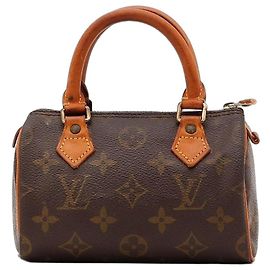 Louis Vuitton Speedy Nano Monogram Canvas Handbag Brown Monogram