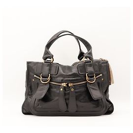Chloé Sac Satchel Paddington en cuir noir Noir