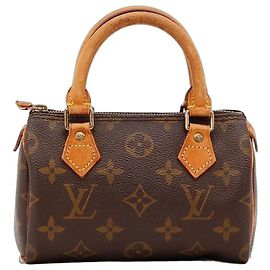 Louis Vuitton Speedy Nano Monogram Canvas Handbag Brown Monogram