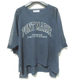 Autre Marque Top de punto transparente con estampado de logo SLOBE IENA Azul Azul marino