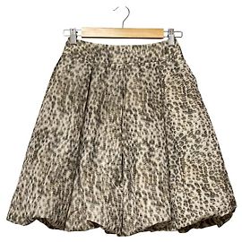Autre Marque Minifalda Rene de tejido italiano de leopardo Beige