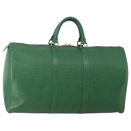 LOUIS VUITTON Epi Keepall 50 Boston Bag Green M42964 LV Autre