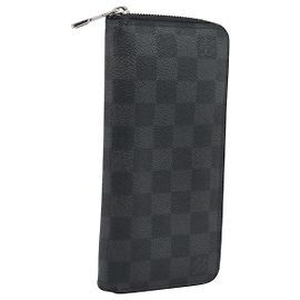 LOUIS VUITTON Damier Graphite Zippy Wallet Vertical N63095 LV Outro