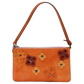 Louis Vuitton Monogram Vernis Murakami Cherry Blossom Pochette Marron Orange Jaune