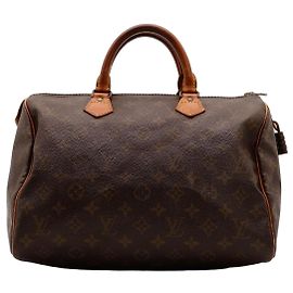 Borsa a mano Louis Vuitton Speedy 30 Monogram Canvas Marrone Monogramma