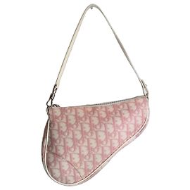 Dior Sac Saddle Rose Toile Oblique Rose Beige