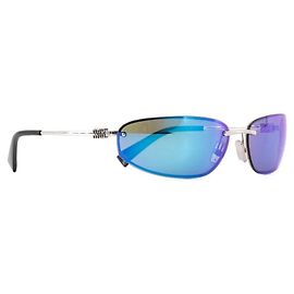Miu Miu SMU A50 Sonnenbrille Silber Blau