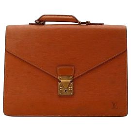 Sacoche Louis Vuitton en cuir Epi Marron