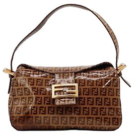Sac à épaule Fendi Zucca Monogram Marron