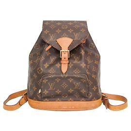Louis Vuitton Monogram Montsouris MM M51136 Women's Backpack Brown