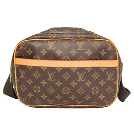 Bolso de hombro Louis Vuitton Monogram Reporter PM Castaño