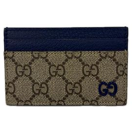 Tarjetero Gucci GG Supreme Castaño Azul