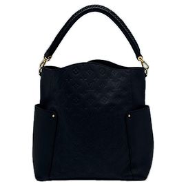 Louis Vuitton Monogram Empreinte Bagatelle Handbag Black