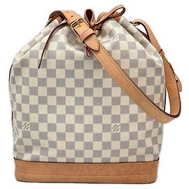 Bolsa Louis Vuitton Azur Noe N42222 Marrom Branco Azul