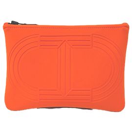 Hermès Hermes NeoBain Flat Pouch PM Nero Arancione