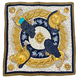 Hermès Foulard di seta Hermes Casques et Plumets Multicolore