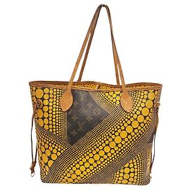 Sac cabas Louis Vuitton Neverfull MM Marron Jaune Monogramme