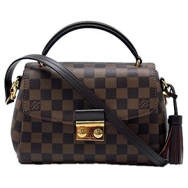 Louis Vuitton Damier Croisette Shoulder Bag Brown Black Beige Damier ebene