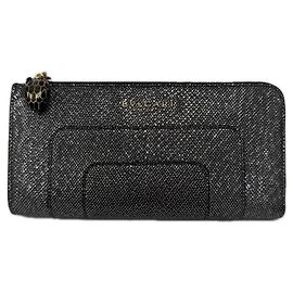 Bulgari Cartera larga Bvlgari Serpenti con cierre redondo Plata