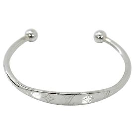 Bracelete Louis Vuitton Jonc Monogram Large em Prata Prata