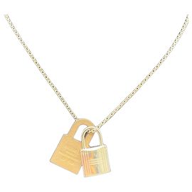 Hermès Hermes O'Kelly PM Halskette Braun Silber