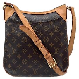 Louis Vuitton Monogram Odeon PM Schultertasche Braun Beige