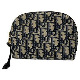 Sac Pochette Christian Dior Trotter Marron Bleu Marine