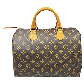 Bolso Louis Vuitton Monogram Speedy 30 Castaño Monograma
