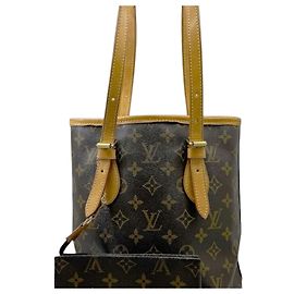 Bolso Tote Louis Vuitton Monogram Bucket PM Castaño Monograma