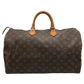 Louis Vuitton Monogram Speedy 40 Handbag Brown