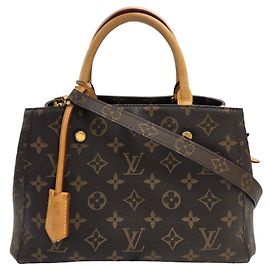 Borsa a tracolla Louis Vuitton Montaigne BB Monogram Marrone Monogramma