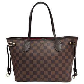 Bolso Tote Louis Vuitton Damier Neverfull PM Castaño Damier ebene