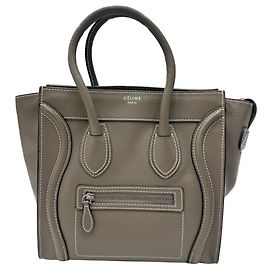 Céline Celine Luggage Micro Shopper Handtasche Beige